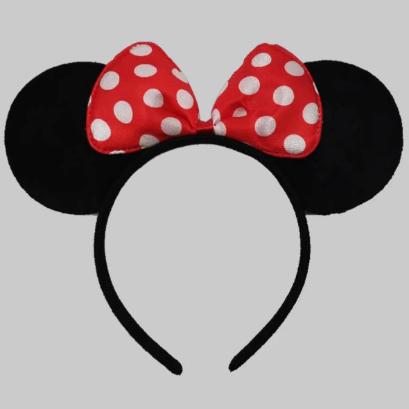 Disney Crown Headband Baby Dot Bow Head Bands Women Classic Minnie Ears Hairband Girls Simple Mickey Mouse Hair Accessories Kids