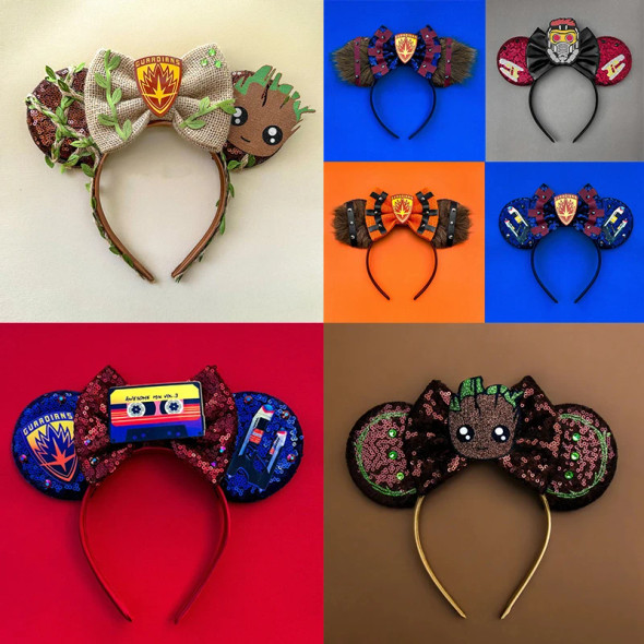 Disney Guardians of The Galaxy Hair Accessories Women Marvel Groot Emblem Rocket Raccoon Ears Headbands Girl Star-Lord Hair Band