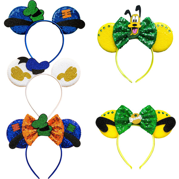 Disney Pluto Ears Head Bands For Women Mickey Mouse and Donald Duck Hair Accessories Kids Party Cartoon Goofy Hat Hairband Girls