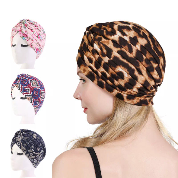 New floral print cotton Turban Hat Bandana Scarf Cancer Chemotherapy Chemo Beanies Headwrap Caps Sleep Cap Inner hijabs turbante