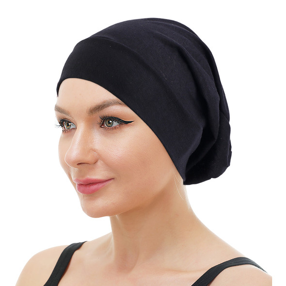 New Muslim Inner Turban Baggy Hat Night Sleep Cap Headscarf Islamic Hijabs Head Wrap Soild Color Cancer Chemo Cap Turbante