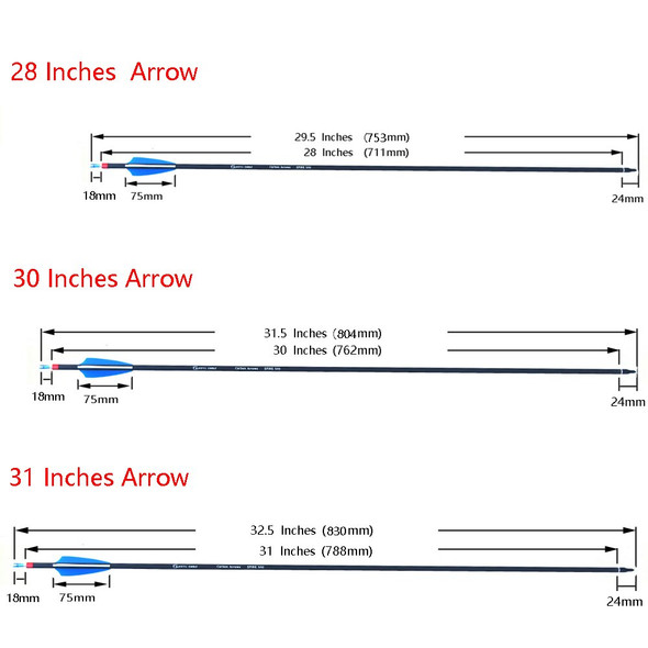 Carbon Arrows Compound Bow | Arrow 30 Spine 500 Carbon | Carbon Arrows