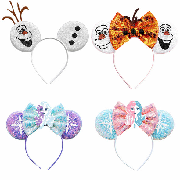 Princess Anna Hair Band Girls Frozen Headband Baby Snowflake Hairbands Kids Olaf Hair Accessories Crown Disney Elsa Headwear