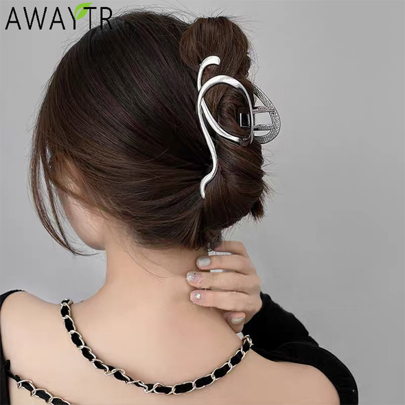 Woman Silver/Gold Irregular Hairpins Punk Style Metal Hair Claws Barrettes Women Hair Accessories Ponytail Hair Clips Headwear