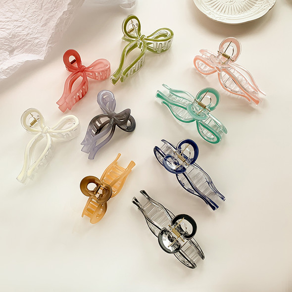AISHG Crab Hair Clips for Women Shark Jelly Clear Claw Clips Scissors Shape Clamp Barrette Hairpin Girls Hair Accessories