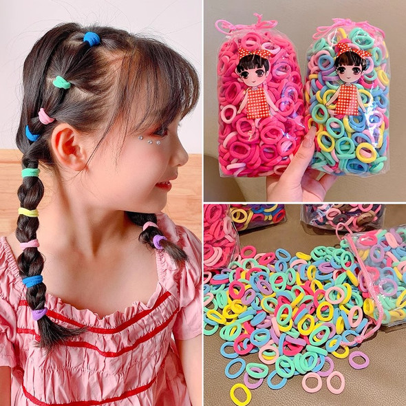 100/200PCS Women Girls Colorful Nylon Elastic Hair Bands Ponytail Hold Small Hair Tie Rubber Bands Scrunchie Hair Accessories