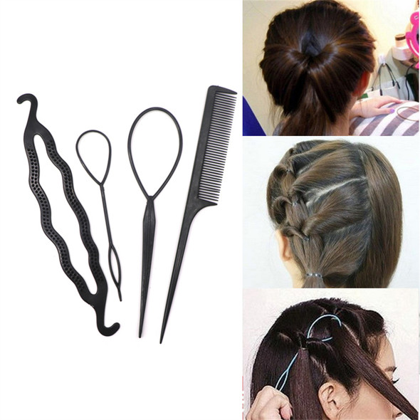 1-6Pcs/Set Multiple Magic Hair Braided Tool Women Girl Hair Donut Bun Maker Hairpins Twist Hair Clip Styling Tool Hair Accessory