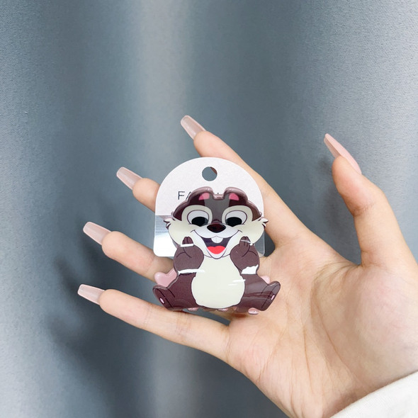 Disney Cute Chip 'n' Dale Hairpin Women LinaBell Hair Claw Girls StellaLou Hairclip Kids Birthday Gift Acrylic Hair Accessories