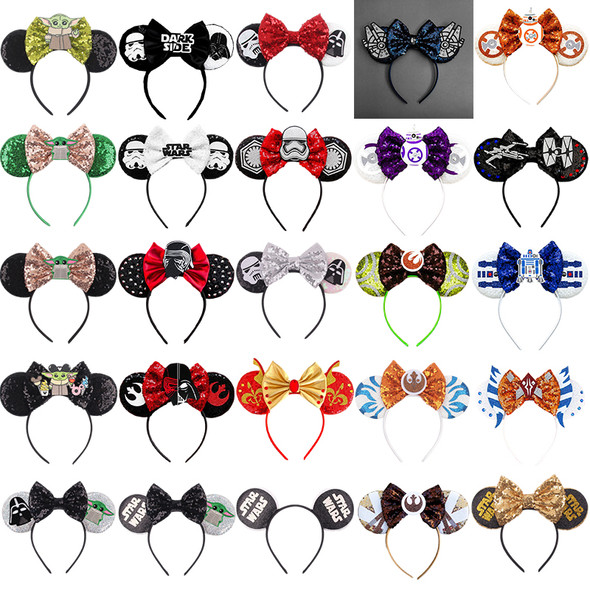 Disney STAR WARS Hair Accessories Women Yoda Baby Ears Headbands Girls Darth Vader Hair Bands Kids Marvel Stormtrooper Headwear