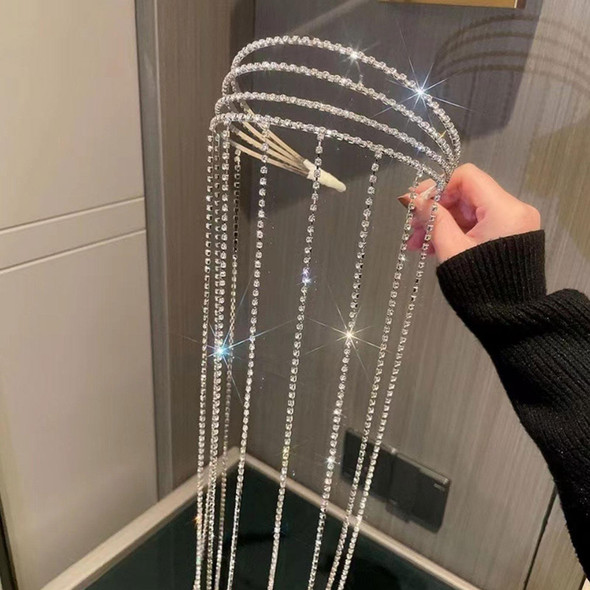 2023 Fashion Tassel Multilayer Crystal Headband For Women Shining Rhinestone HairClip Wedding Party Hair Accessories Jewelry 2023 Fashion Tassel Multilayer Crystal Headband For Women Shining Rhinestone HairClip Wedding Party Hair Accessories Jewelry