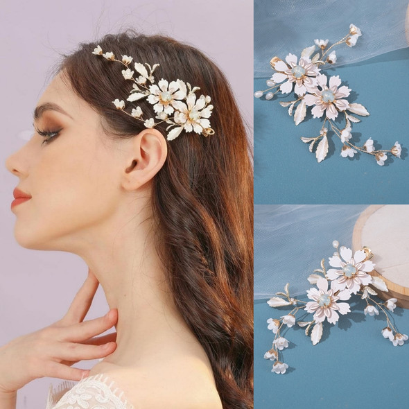 Crystal Flower Leaf Hair Clip Hairpin Headband Party Rhinestone Hair Clip Bridal Wedding Hair Accessories Jewelry Clip Headband