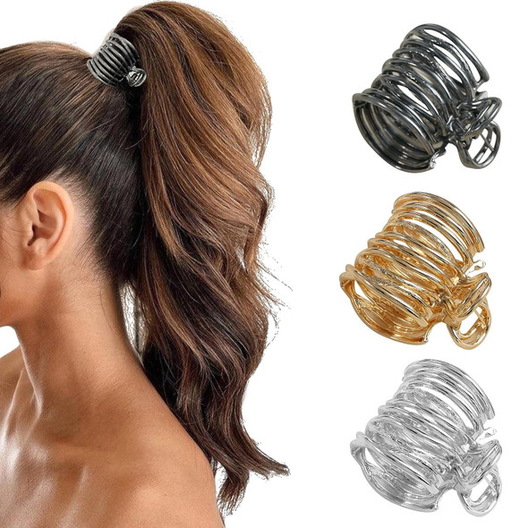 Fashion Gold Color Hollow Geometric Hair Clips Metal Hair Claw Cross Hairclip Headband Hairpin Hair Crab Women Hair Accessories