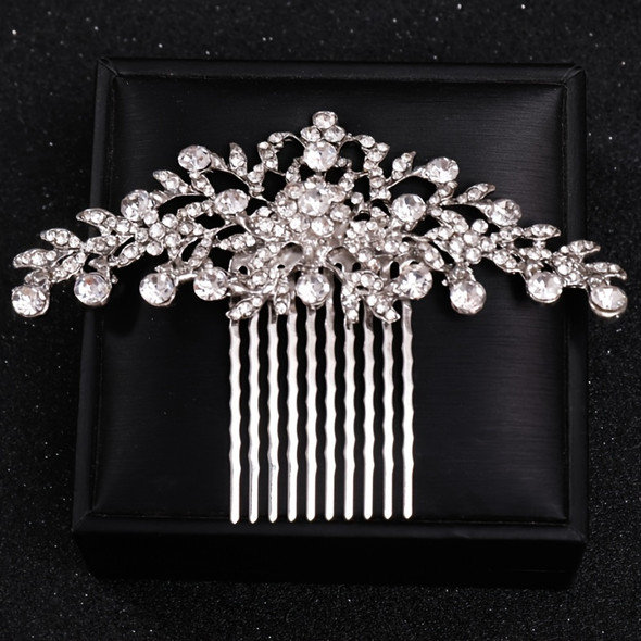 Crystal Leaf Hairpin Hair Comb Clip For Women Bride Rhinestone Party Comb Wedding Bridal Hair Accessories Jewelry Comb Band Clip