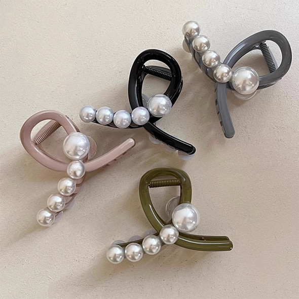 Cross Pearl Hair Clip for Women Fashion French Elegant Hairgrips Korean Style Hair Claw Clips Girls Hairpin New Hair Accessories