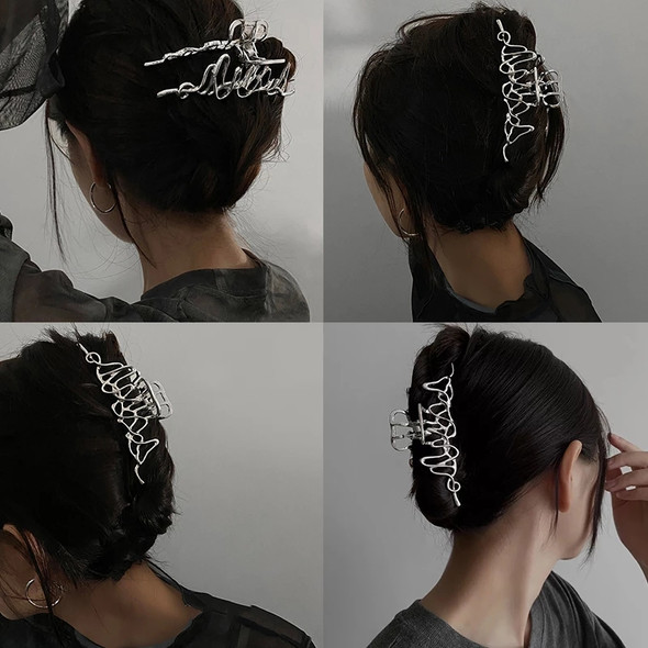 Fashion Irregular Metal Hair Claw Vintage Hair Clips Crab Hairpin Simple Geometric Barrettes Headband Hair Accessories Headwear