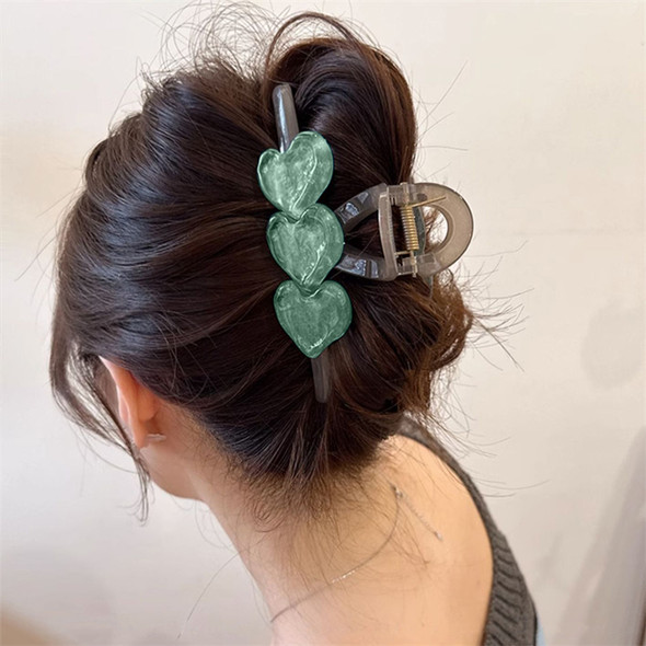 New Korean Trendy Large Jelly Heart Hair Claw Clips Girl Y2k Acrylic Hairpins Barrette Summer Washing Face Headdress Accessories