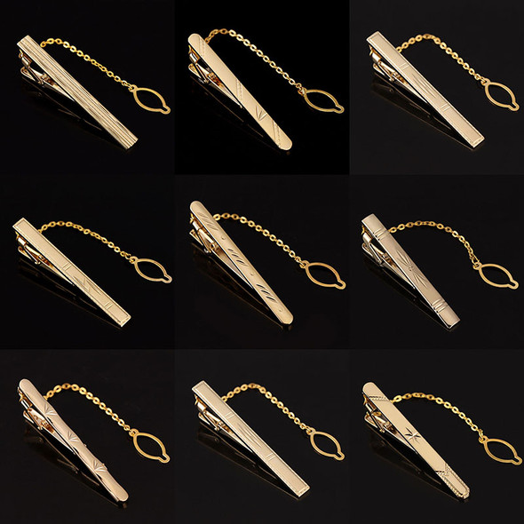 Men Metal Simple Necktie Buckle Gold Color Tie Bar Clasp Clip Clamp Pin Ties Stainless Steel For Business Clasps Fashion Wedding