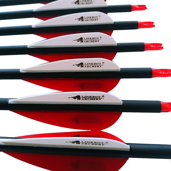 Linkboy Archery Carbon Arrow Id6.2mm 28/29/30inch Sp500 Tips 2.8inch