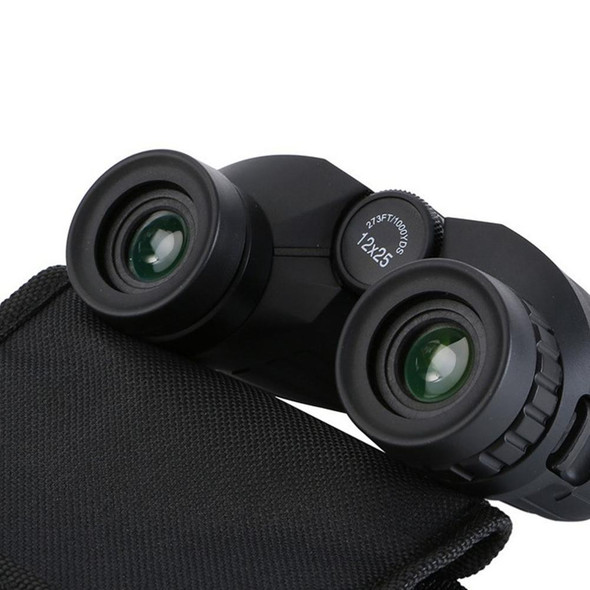 12 x 25 Compact Binoculars Lightweight Hand held Convenient Waterproof