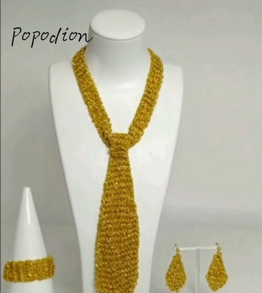 Popodion Dubai 24K Gold Plating Jewelry Necklace Earrings Bracelets Women's Jewelry Free Shipping YY10028