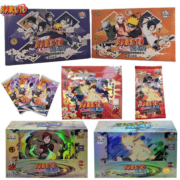 Genuine Naruto Kayou Cards Box Anime Figure Card Booster Pack Uzumaki Uchiha Sasuke Collection Flash Card Toy Birthday Gift