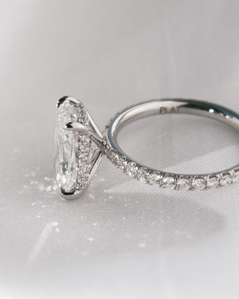 JOVOVASMILE Moissanite Engagement Ring Diamond 3.5 Carat 7*10mm Radiant Cut 18k White Gold Rings For Women Luxury best Jewelry