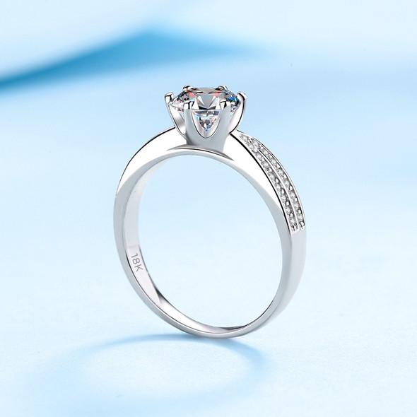 Designer Jewelry Girlfriend 18K White Gold VVS1 D Color 1/0.5Carat Moissanite Diamond Empress Starlight Style Women Wedding Ring