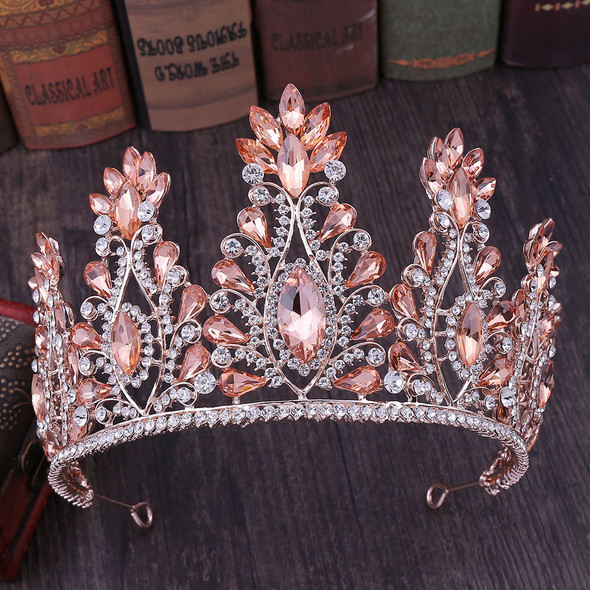 Luxury Baroque Crystal Tiaras And Crowns Vintage Rhinestone Prom Diadem Women Bridal Wedding Hair Accessories Jewelry Ornament