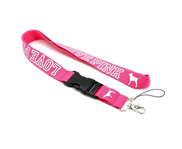 Wholesale Lot 10pcs Cellphone lanyard Straps Clothing Keys Chain ID cards Holder Detachable Buckle VS Love PINK Lanyards