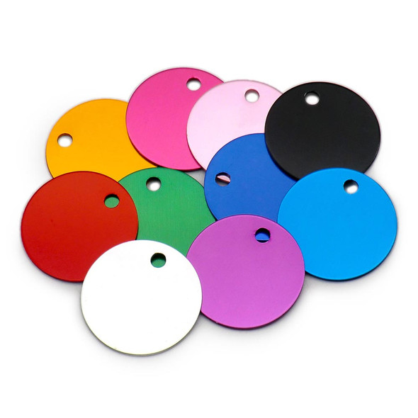 100Pcs Round Tag ID Blank NamePlate Laser Engraving Personalized Pet Name Necklace Accessorie Keychain Rings Tags Wholesale 100Pcs Round Tag ID Blank NamePlate Laser Engraving Personalized Pet Name Necklace Accessorie Keychain Rings Tags Wholesale