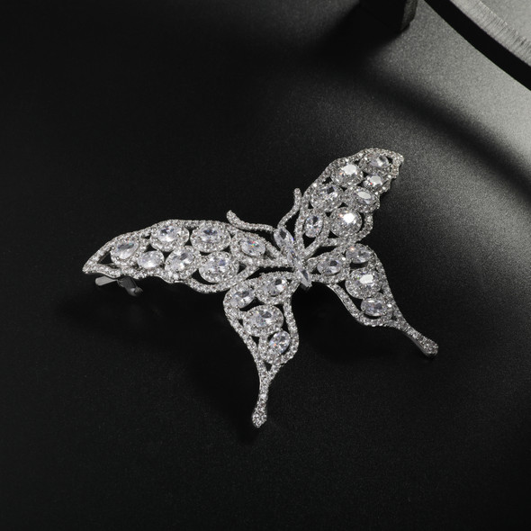 Hot sale Zirconia Butterfly Designer Hair Wear Hair Clip Luxury Hair Jewelry For Women Girls Cute Hair Accessories