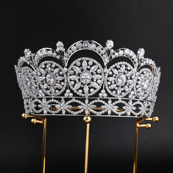 Levery Tiaras Zirconia Wedding Crowns Bridal Headwear Princess Pageant Hair Jewelry Women Headpie