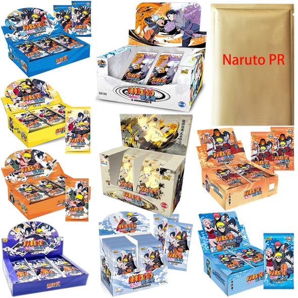 NEW Naruto Cards Booster Box TCG Collection Japanese Anim Kakashi Sasuke Table Games Children Toys Birthday Gift