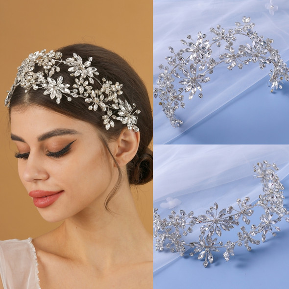 Luxury Crystal Hair Vine Headband Tiara For Women Party Rhinestone Headband Bridal Wedding Hair Accessories Jewelry Headband