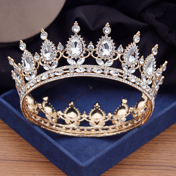 Vintage Royal Queen King Tiaras and Crowns Women Pageant Prom Large Diadem Hair Ornaments Wedding Hair Jewelry Accessories