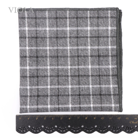 Fashion Plaid Handkerchief 100% Cotton Brown Blue Pink Gray Mens Daily Pocket Square Business Party Tuxedo Suit Accessory Gift