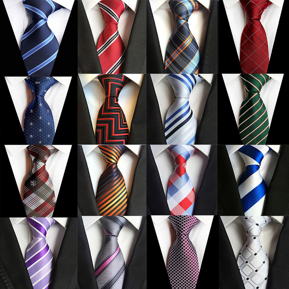 68 Colors NEW 8cm Tie for Man Silk Tie Luxury Striped Flower Business Neck Tie Suit Cravat Wedding Party Necktie Men Gift