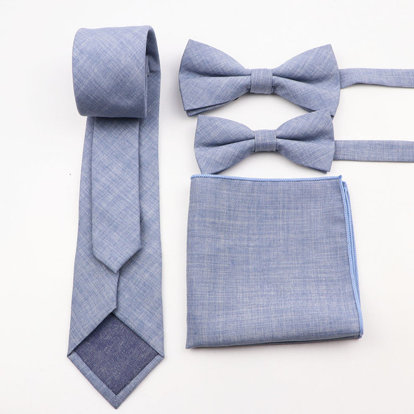 Classic 6.5 cm 100% Cotton Tie Pocket Square Bow Fashion Men And Children Four Sets Of Simple Casual Shirt Accessories