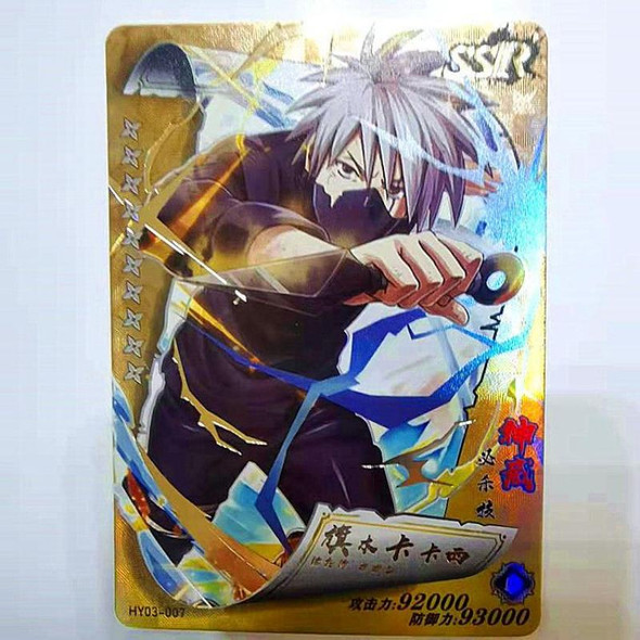 Anime NARUTO Kawaii SSR Rare Flash Card Hatake Kakashi Senju Hashirama Tsunade Toys for boys Collection Card Birthday Gift
