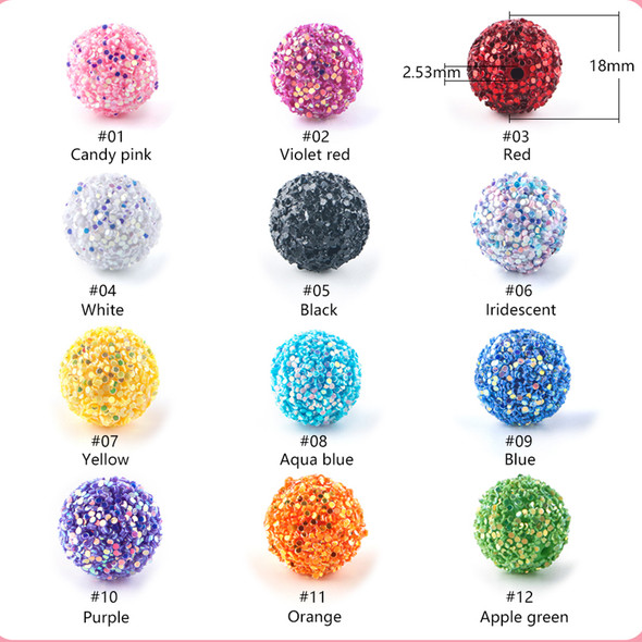 10/20Pcs 18mm Mermaid Tears Sequins Bead Acrylic Round Bead Sequins Pasting Process For Jewelry Making DIY Bracelets Accessories