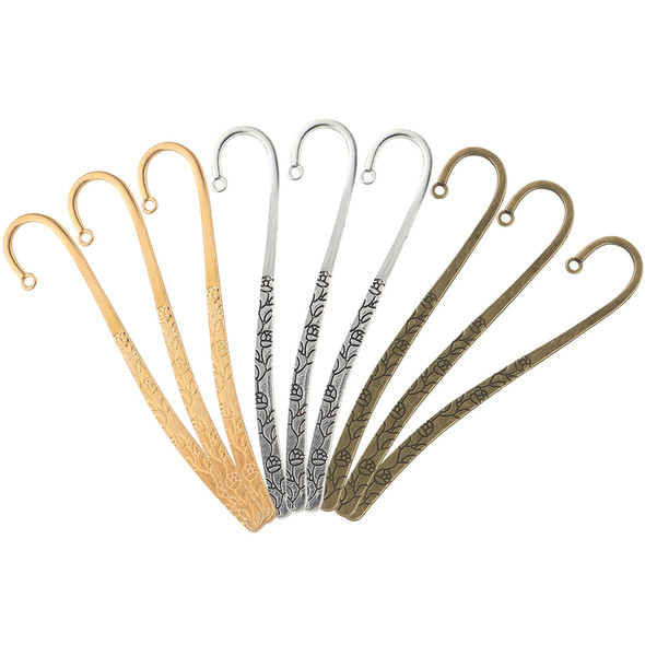 5/10Pcs Antique Bookmark Hairpin Alloy Metal Charm Pendant Retro For DIY Handmade Jewelry Accessories Making