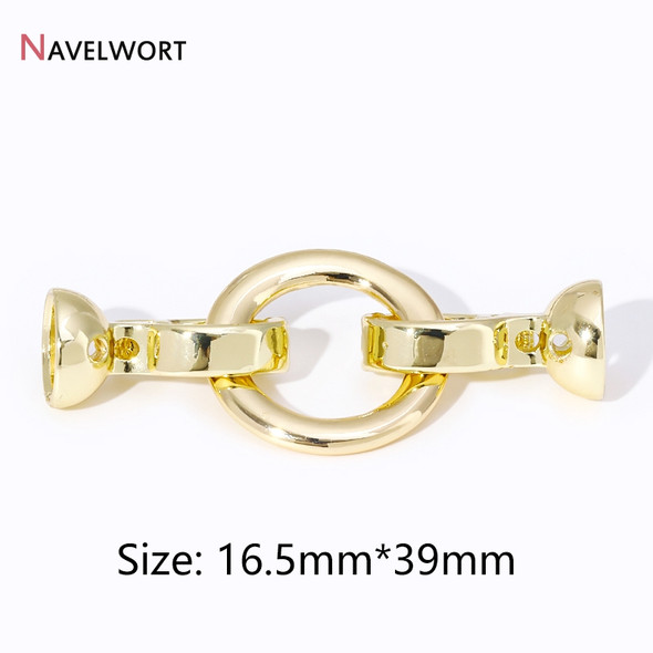 18K Gold Plated Round Pearl Clasps Connector Fastener For Bracelet Necklace Making Findings,DIY Jeweelry Making Accessories