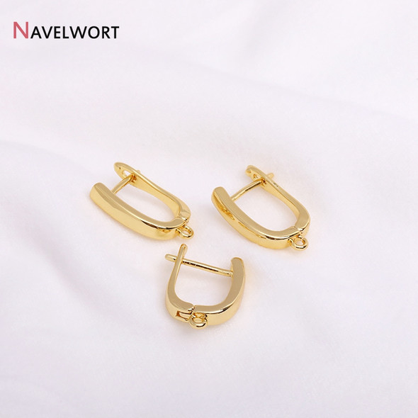 1/2/4 Pairs/ Lot 18K Gold Plated Shvenzy Earwires,Earring Hooks Clasp,Accessories For Earrings,DIY Jewelry Findings Wholesale