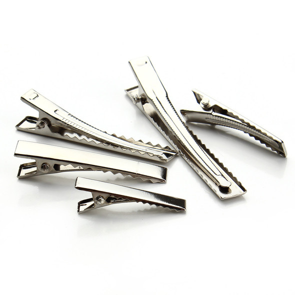 50Pcs Metal Hair Alligator Clips Accessories Square Duck Beak Clip DIY Jewelry Hairpins Women Hair Styling Tool 2 Colors