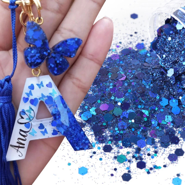 10ml UV Resin Glitter Mix Hexagons Epoxy Resin Pigment Powder Iridescent Sequins DIY Earrings Pendant Resin Filling Accessories
