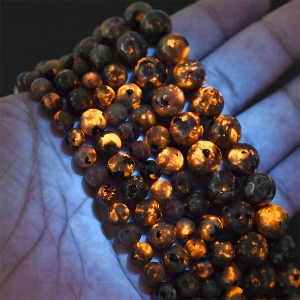 Natural Flame Stone Beads Fire Round Loose Spacer Gemstone Beads For Jewelry Making DIY Bracelet Necklace Accessories 6/8/10MM