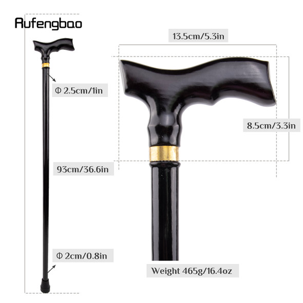 Black Wooden Single Joint Fashion Walking Stick Decorative Cospaly Party Walking Cane Halloween Mace Crutch Wand Crosier 93cm Black Wooden Single Joint Fashion Walking Stick Decorative Cospaly Party Walking Cane Halloween Mace Crutch Wand Crosier 93cm