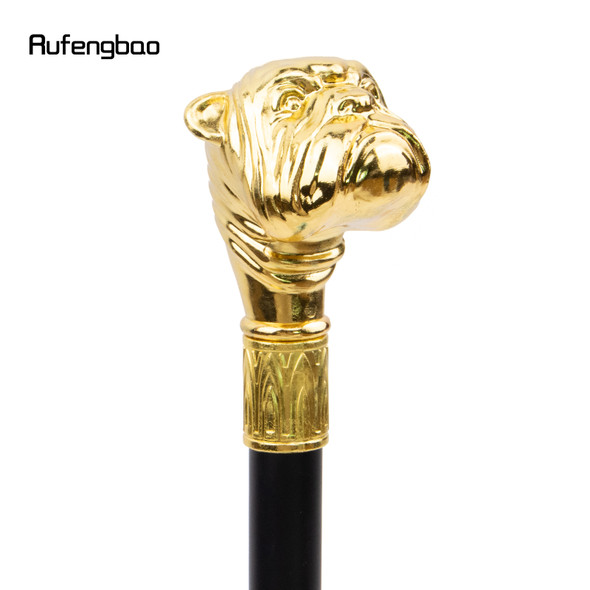 Golden Dog Puppy Luxury Pattern Walking Stick Party Fashion Elegant Walking Stick Decorative Cospaly Cane Knob Crosier 93cm