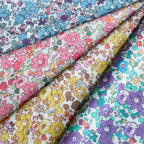 Betsy Floral 60S Tissun liberty Cotton Fabric For Kids Baby Sewing Cloth Dresses Skirt DIY Handmade Designer Patchwork Meter