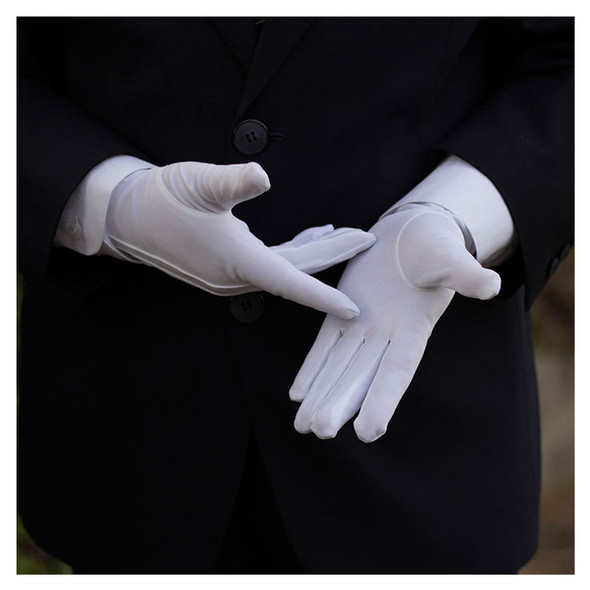 New White Formal Gloves Tactical Gloves Red Wine Bottle Tuxedo Honor Guard Parade Santa Men Inspection Winter Gloves 1Pair